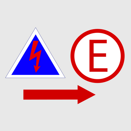 Autocollant logo coupe circuit