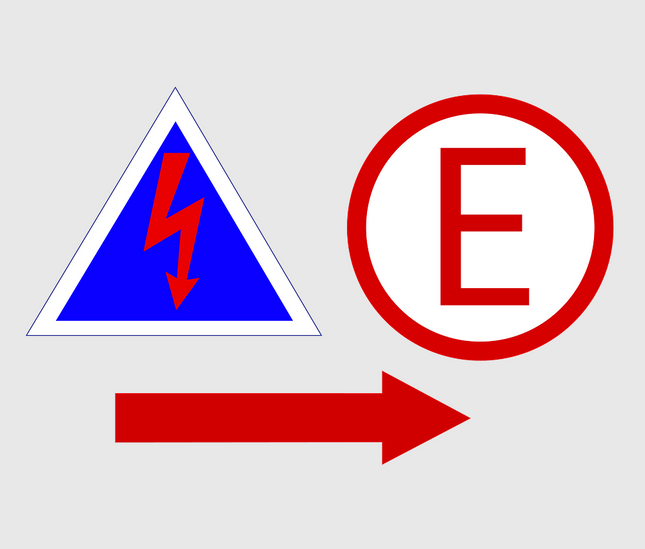 Autocollant logo coupe circuit